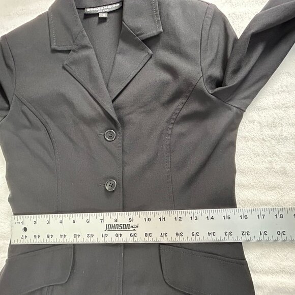 Charles Ancona New York Womens Black Single Breasted Equestrian Blazer Size 10 - Picture 10 of 11